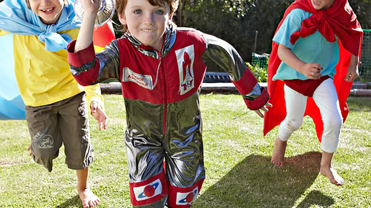 Children in superhero costumes, from the Washed community page